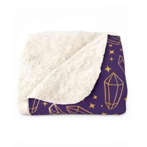 Golden Crystals Sherpa Fleece Blanket